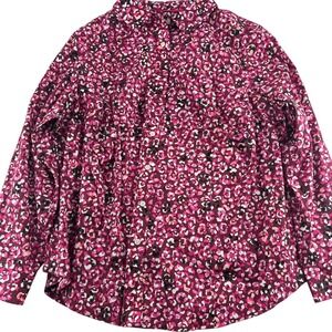 Talbots Plus Women's size 20W Non Iron Perfect Shirt Button Front abstract print